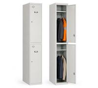 SimonRack Taquilla Vestuario Metálica, 2 Puerta, Incluye Llave, 1800x300x500 mm, Gris - Simonlocker