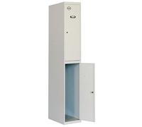 SimonRack Taquilla Vestuario Metálica, 2 Puerta, Incluye Llave, 1800x400x500 mm, Gris - Simonlocker Gray Large
