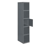 Simonrack Taquilla vestuario metálica 5 puertas, incluye llave, 1800x300x500 mm, antracita