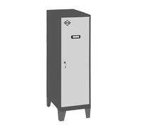SimonRack Taquillas Vestuario Pequeña, 1015x300x500 mm, Amario Metalico Pequeño, Incluye Llave, Antracita/Gris - Simonlocker Black