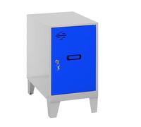 SimonRack Taquillas Vestuario Pequeña, 575x400x500 mm, Amario Metalico Pequeño, Incluye Llave, Gris/Azul - Simonlocker