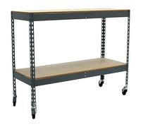 Simontaller Estantería metálica Chipboard Mobile (Al x An x Pr: 97,5 x 120 x 45 cm, Capacidad de carga por balda: 75 kg, Número de baldas: 2 ud.,...