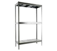 Simontaller Estantería para cargas pesadas Metal (Al x An x Pr: 150 x 150 x 75 cm, Capacidad de carga por balda: 400 kg, Número de baldas: 3 ud.,...