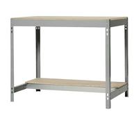 Simonwork Banco de trabajo BT0 (L x An: 61 x 151 cm, Altura de trabajo: 84,2 cm, Carga soportada: 850 kg, Gris)