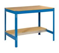 Simonwork Banco de trabajo BT0 (L x An: 76 x 151 cm, Altura de trabajo: 84,2 cm, Carga soportada: 850 kg, Azul)