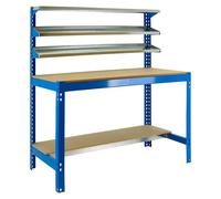 Simonwork Banco de trabajo BT1 (Ancho: 151 cm, Azul, Carga soportada: 600 kg)