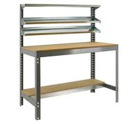 Simonwork Banco de trabajo BT1 (Ancho: 151 cm, Gris, Carga soportada: 600 kg)