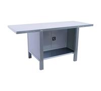 Simonwork Banco de trabajo BT6 PRO Cabinet Metal (L x An: 73 x 120 cm, Altura de trabajo: 83 cm, Carga soportada: 1.000 kg, Gris)