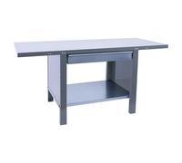 Simonwork Banco de trabajo BT6L PRO Box Metal (L x An: 73 x 150 cm, Altura de trabajo: 83 cm, Carga soportada: 1.035 kg, Gris)