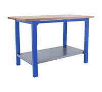 Simonwork Banco de trabajo BT6L PRO Laminate (L x An: 75 x 180 cm, Altura de trabajo: 86,5 cm, Carga soportada: 1.300 kg, Azul)