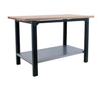 Simonwork Banco de trabajo BT6L PRO Laminate (L x An: 75 x 180 cm, Altura de trabajo: 86,5 cm, Carga soportada: 1.300 kg, Antracita)