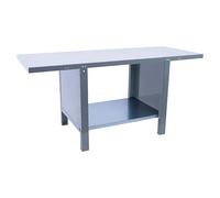 Simonwork Banco de trabajo BT6L PRO Metal (L x An: 73 x 180 cm, Altura de trabajo: 83 cm, Carga soportada: 1.000 kg, Gris)