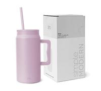 Simple Modern Vaso Térmico con Asa y Pajita | Taza Termica Jarra de Agua Grande de Acero Inoxidable Aislada | Regalos para Mujeres & Hombres | Trek | 1480ml | Lavender Mist