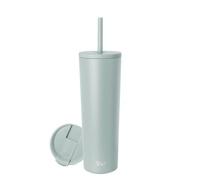 Simple Modern Vaso Termico con Pajita y Tapa | Taza Termica Café para Llevar Botella Agua de Acero Inoxidable | Regalos para Mujeres & Hombres | Classic | 830ml | Sea Glass Sage
