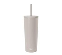Simple Modern Vaso Termico con Pajita y Tapa | Taza Termica Café para Llevar Botella Agua de Acero Inoxidable | Regalos para Mujeres & Hombres | Classic | 710ml | Almond Birch