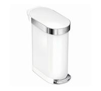 Simplehuman - Cubo de basura Slim 45 l, blanco CW2069