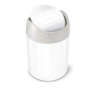 simplehuman, Cubo Mini, Acero Blanco, 1,5 L