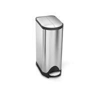 simplehuman CW1824 cubo mariposa con pedal, acero inoxidable cepillado, 30 L