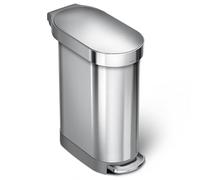 Simplehuman - Cubo de basura Slim 45 l, acero inoxidable cepillado CW2044