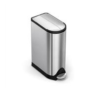 simplehuman CW2058 cubo mariposa con pedal, acero inoxidable cepillado, 18 L