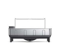 Simplehuman - Escurreplatos 514x566x292 mm, con soporte para vasos, gris/acero inoxidable KT1181