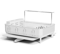 Simplehuman - Escurridor de platos, con soporte para vasos, blanco KT1198