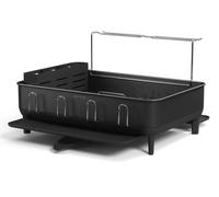 Simplehuman - Escurridor de platos, con soporte para vasos, negro KT1197