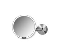 Simplehuman - Espejo cosmético de pared con iluminación LED, acero inoxidable mate ST3003