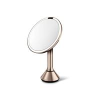 Simplehuman - Espejo de maquillaje con LED Dual light iluminación, oro rosa ST3053