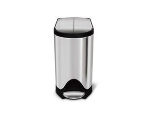 Simplehuman - Papelera 10 L, acero inoxidable cepillado CW1899