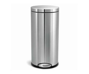 Simplehuman - Papelera 30 L, acero inoxidable cepillado CW1810