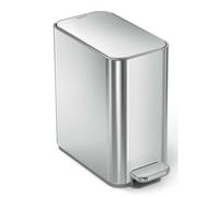 Simplehuman - Papelera 5 L, con bolsa, acero inoxidable cepillado CW2096