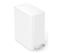 Simplehuman - Papelera 5 L, con bolsillo para bolsa, blanca CW2102