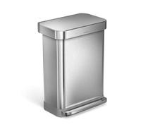 Simplehuman - Papelera 55 L, con bolsa, acero inoxidable CW2023