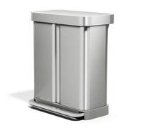 Simplehuman - Papelera 58 l, acero inoxidable mate CW2116