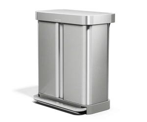 Simplehuman - Papelera 58 l, acero inoxidable mate CW2116