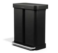 Simplehuman - Papelera de 58 l, acero negro mate CW2117