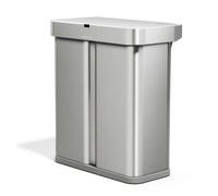 Simplehuman - Papelera sin contacto 58 l, acero inoxidable mate ST2050