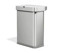 Simplehuman - Papelera sin contacto de 58 l, acero inoxidable mate ST2047
