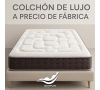 SIMPUR Colchón Royal Top - de 15 a 30 cm Visco-Grafeno y muelles - Soporte firme y confortable - 9 zonas - Espuma HR de alta densidad - Termorregulación - Antiestático - Oeko-Tex - Fabricado en España