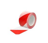 Sin marca cinta señalización ldpe roja/blanca rollo 70 mm. x 200 met