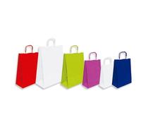 Sin marca paq.25 bolsas papel asa retorcida formato m 27+12x37cm 90gr