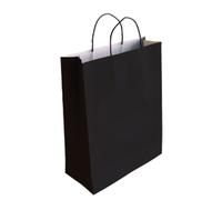 Sin marca paq.25 bolsas papel asa retorcida formato xs 18+8x24cm 90gr
