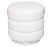 Sinan Vibe Buckle Pouf Blanco