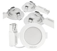 SINCELIGHT Focos LED de Techo, Empotrable, Downlight para orificios de 65mm/2.5inch, Perfil ultra fino para Techo/Armario/Vitrina, Color Verdadero, Alta RA≈92, Blanco Frío 6000K, Pack de 4