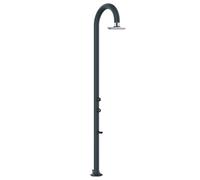SINED Ducha de Aluminio Gris con Rociador LCD Doble Toma de Agua Inferior y Lateral y Diseno Versátil Para Exterior y Hogar 2235 cm Agua caliente y fría LUNA ALU GRIGIA LCD Gray XL