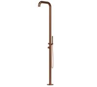 SINED Ducha Exterior en Acero Inoxidable 316L color Oro Rosa con Mezclador y Ducha de mano 230 cm agua fríacalientem Interiores y exteriores ambientes marinos y termales DOCCIA CHIA ORO ROSA Pink XL