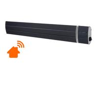 Sined Heat Negro 1500 Wifi Panel Infrarrojo Cerámico Radiante 1500w Negro Sin Emisión De Luz Elemento Calefactor De Aluminio Extrusionado Revestimiento Cerámico Mando a Distancia Ip65 Black Xl
