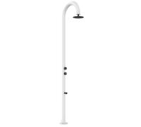 Sined Luna Timer p Blanco Ducha De Aluminio Doble Conexión Agua Fría Lateral o Inferior En Un Tubo Interno Ducha Temporizada De Agua Fría Con Rociador De Pie y Mezclador Blanco White XL