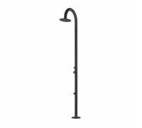 Sined Palau Ducha Con Rociador En Acero Inoxidable 316l Mezclador y Lavapies Negro Satinado Ducha Con Conexiones De Base De Suministro De Agua Caliente y Fría Black XL